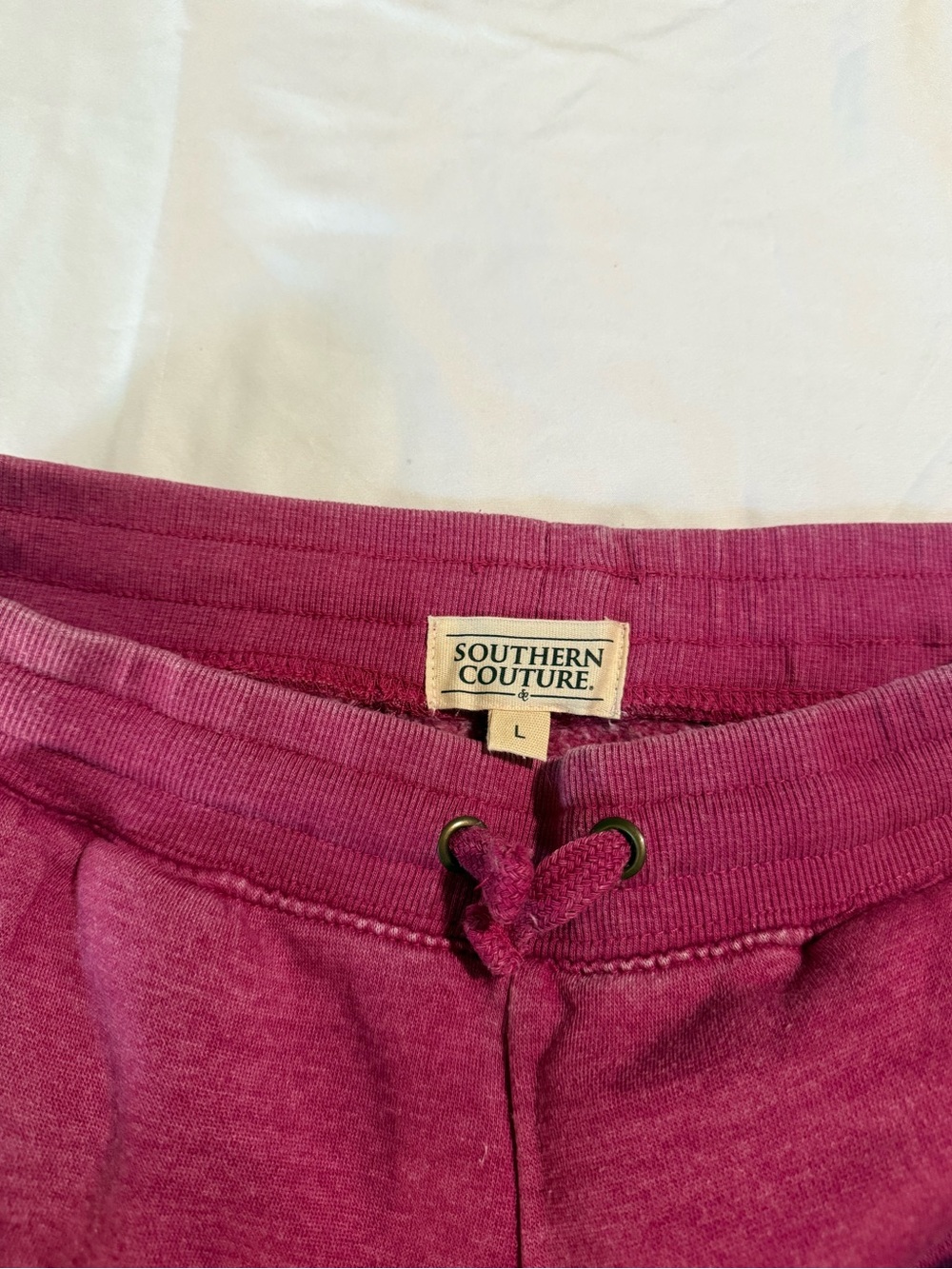 Southern Couture Pink Mineral Wash Joggers Sweatpants L